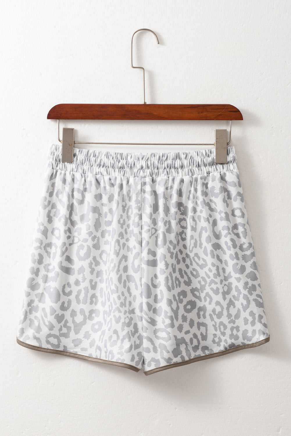 Shop Stylish Leopard Trim Casual Shorts